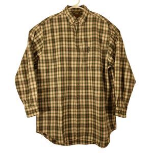 Abercrombie & Fitch vintage The Big shirt mens M Medium green plaid long sleeve